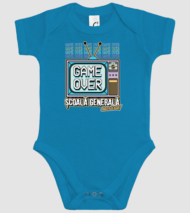 Absolvire retro școală generală model turcoaz pe tricou