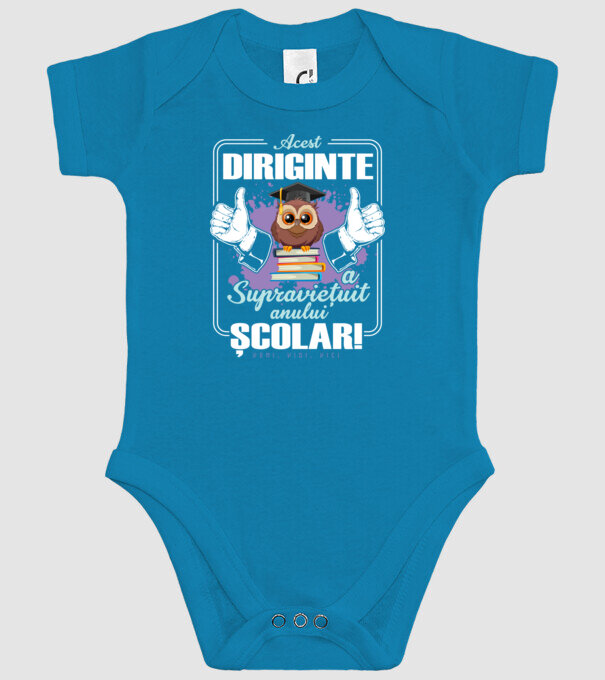 Acest diriginte a supraviețuit anului școlar! - veni, vidi, vici model turcoaz pe tricou