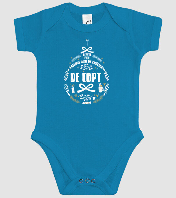 acesta este tricoul meu de Crăciun_de copt model turcoaz pe tricou