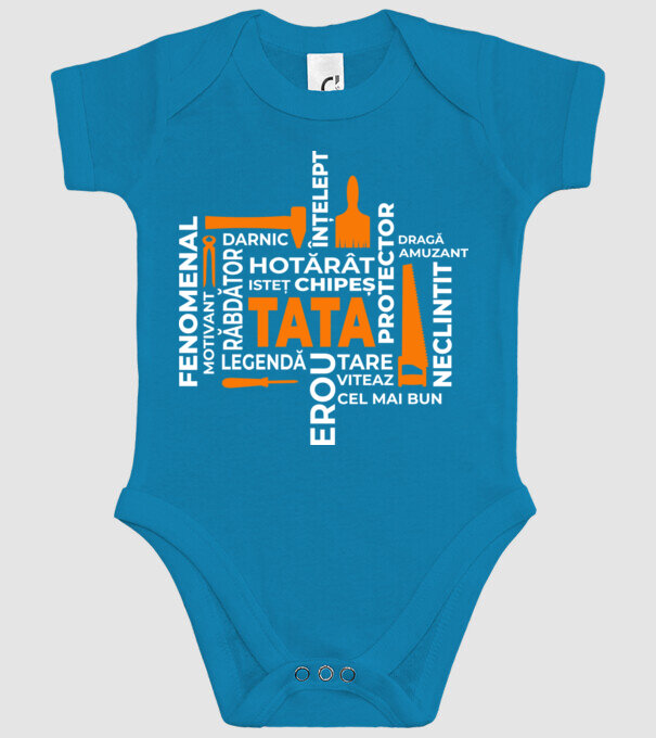 Acronimele tatălui model turcoaz pe tricou