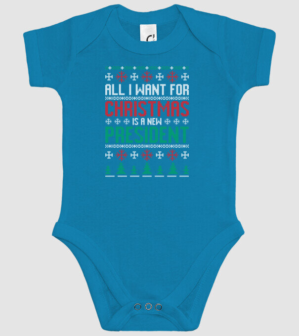 All I want for christmas model turcoaz pe tricou