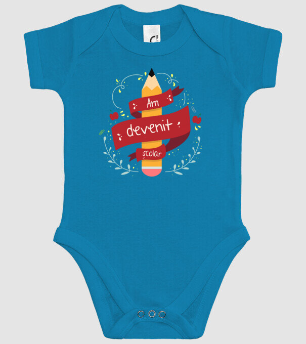 Am devenit școlar model turcoaz pe tricou