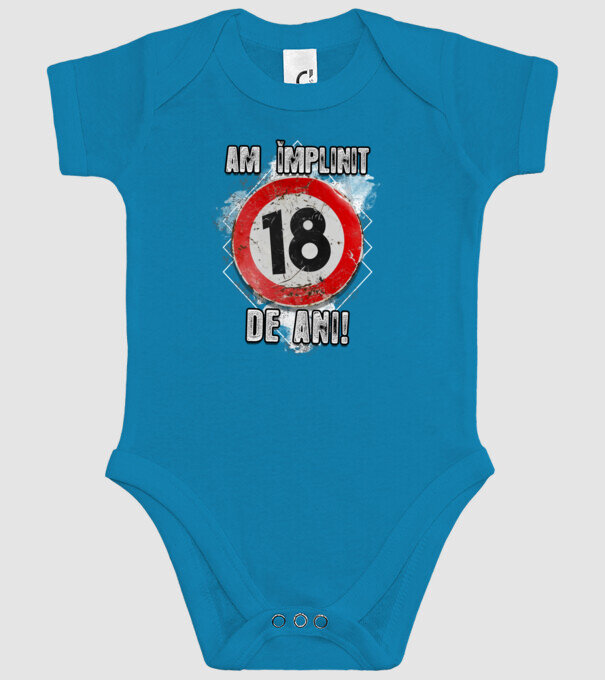 Am împlinit 18 de ani! model turcoaz pe tricou