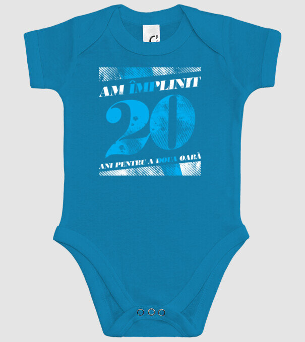 Am împlinit 20 ani pentru a doua oară model turcoaz pe tricou