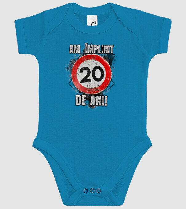 Am împlinit 20 de ani! model turcoaz pe tricou