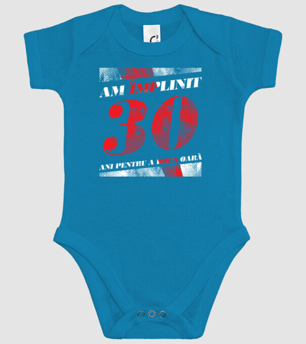 Am împlinit 30 ani pentru a doua oară model turcoaz pe tricou