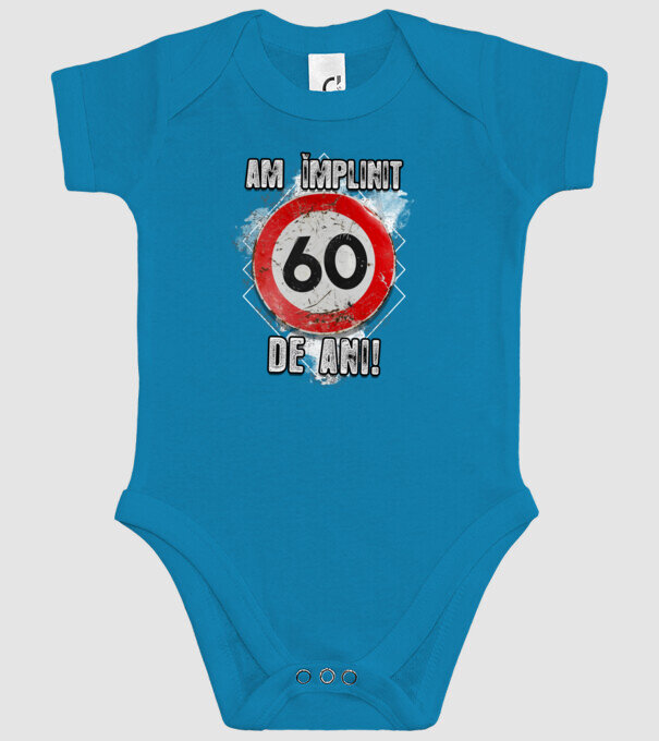 Am împlinit 60 de ani! model turcoaz pe tricou