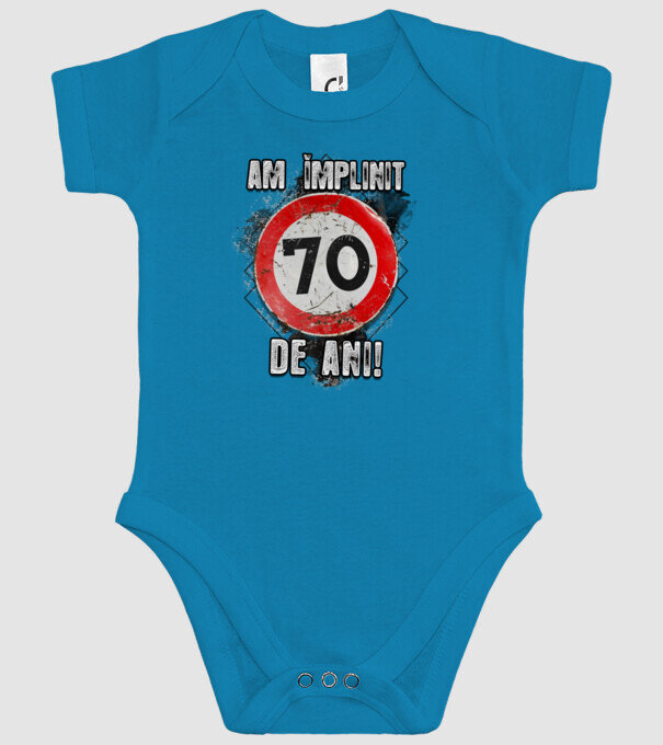 Am împlinit 70 de ani! model turcoaz pe tricou