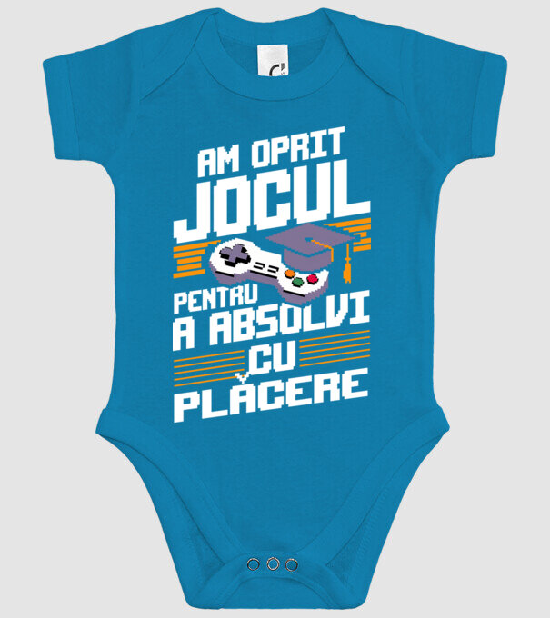 Am oprit jocul absolvent negru model turcoaz pe tricou
