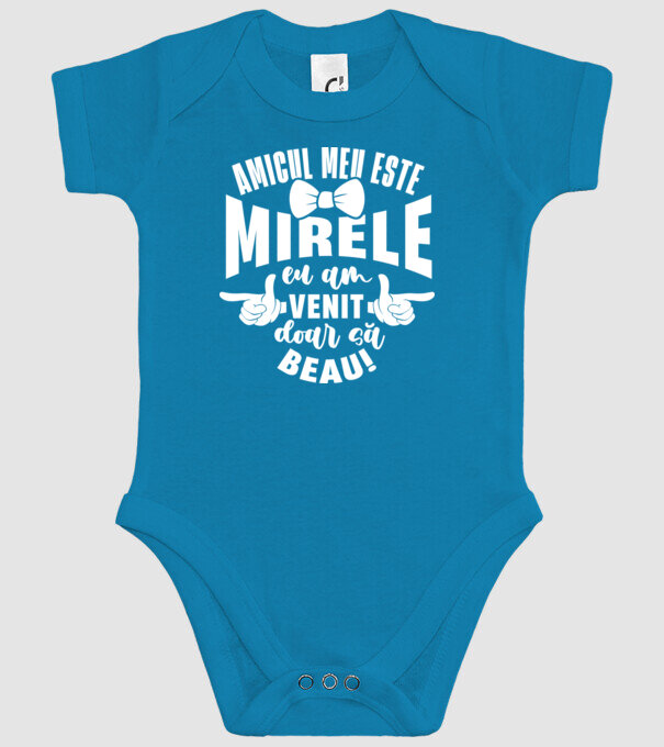 Amicul meu este mirele model turcoaz pe tricou