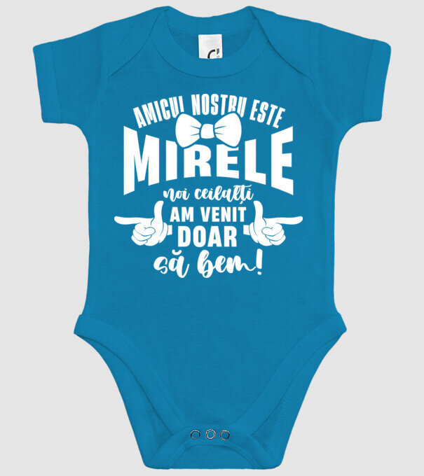 Amicul nostru este mirele model turcoaz pe tricou