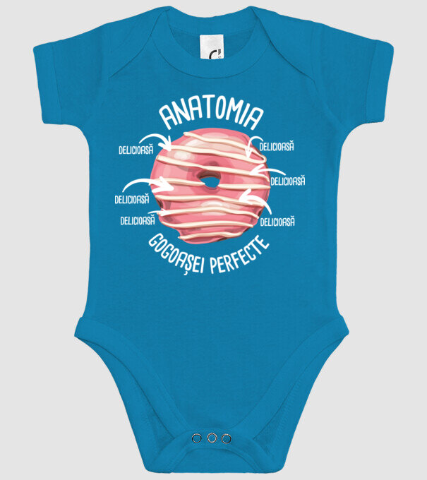 anatomia gogoașei perfecte: delicioasă model turcoaz pe tricou