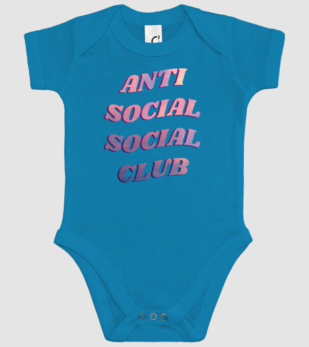 Anti social social club pink model turcoaz pe tricou