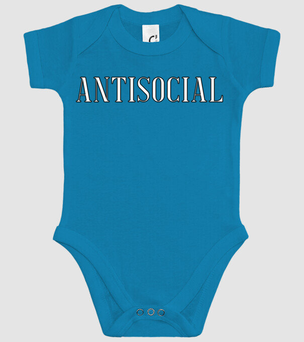 Antisocial model turcoaz pe tricou