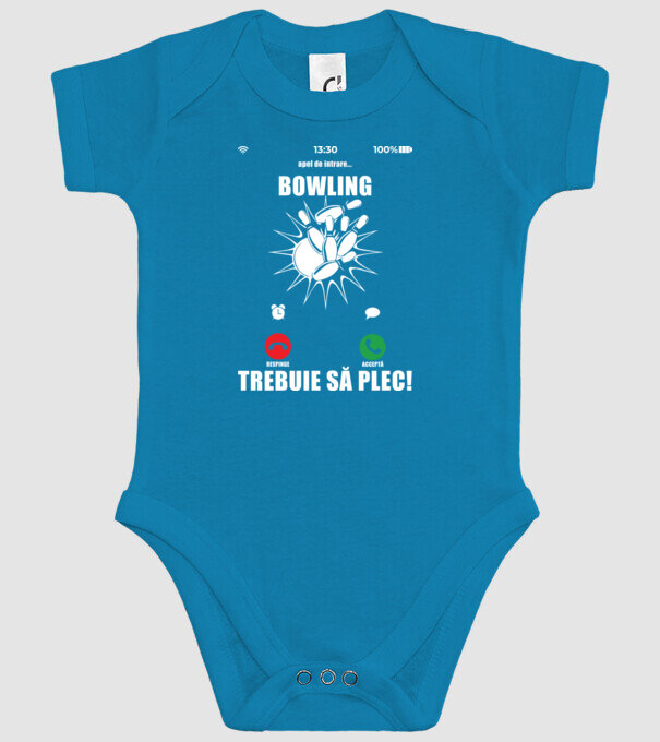 apel de intrare - bowling - respinge - acceptă - TREBUIE SĂ PLEC! model turcoaz pe tricou