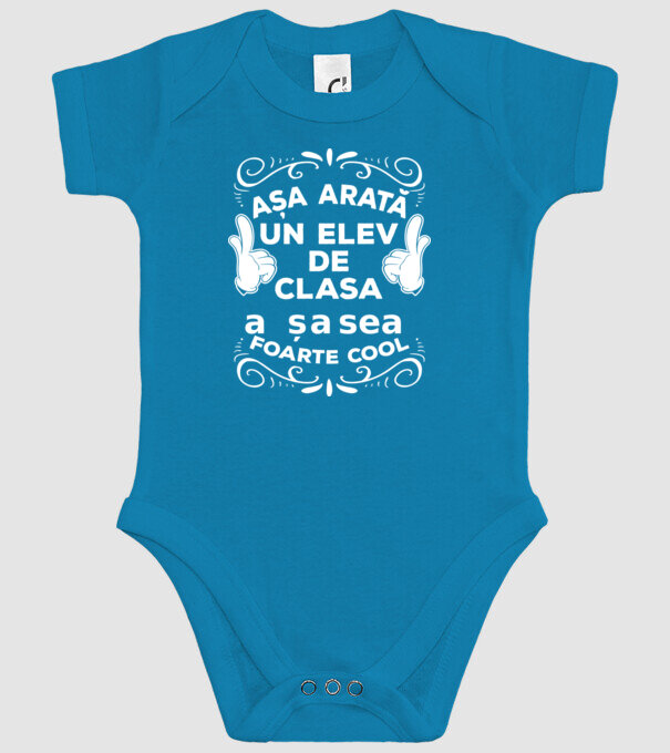 Așa arată un elev de clasa a șasea foarte cool model turcoaz pe tricou