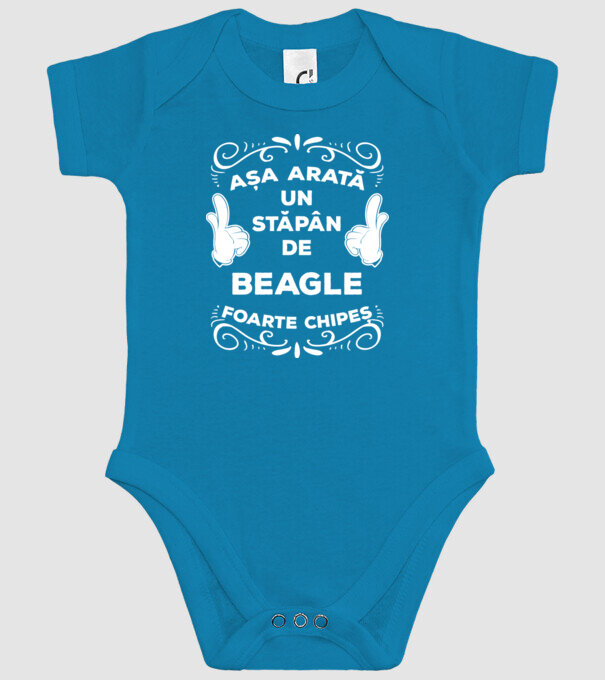 Așa arată un stăpân de Beagle foarte chipeș model turcoaz pe tricou