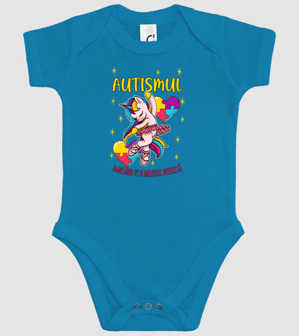 Autismul, dansând pe o melodie diferită model turcoaz pe tricou