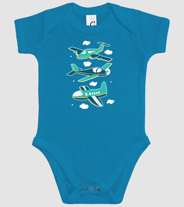 Avioane model turcoaz pe tricou