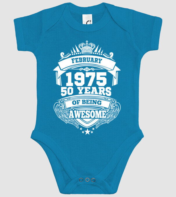 Awesome being of february 1975 model turcoaz pe tricou
