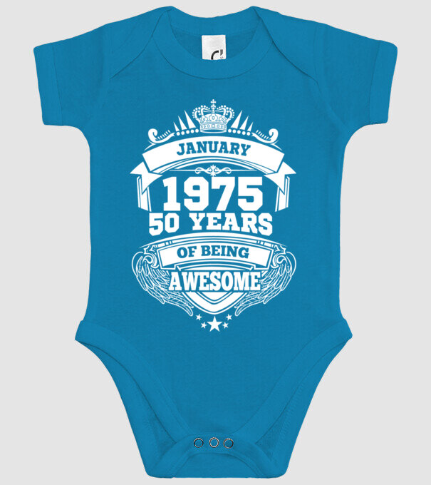 Awesome being of january 1975 model turcoaz pe tricou