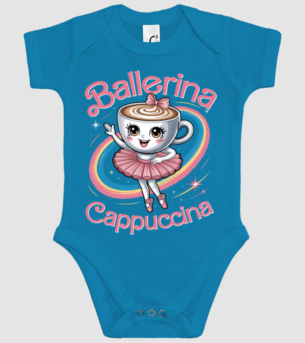 Ballerina Cappuccina model turcoaz pe tricou