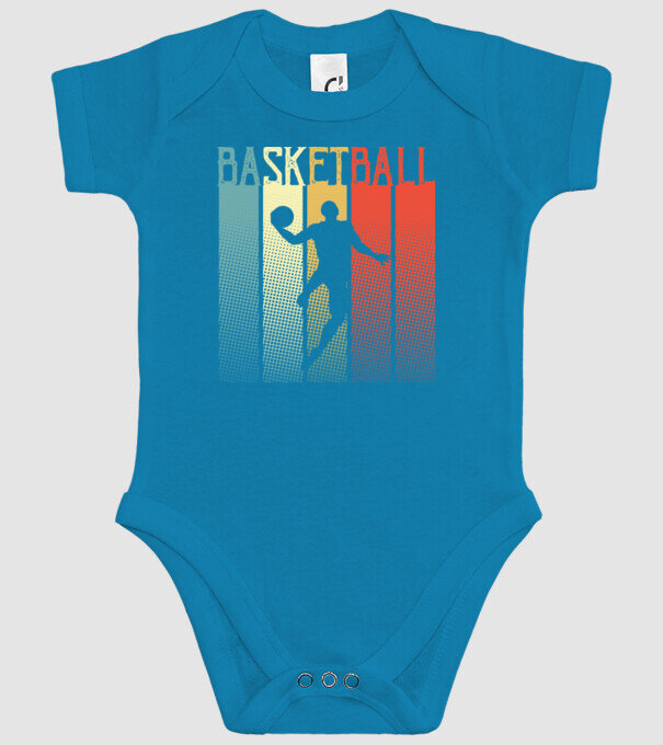 basketball vintage model turcoaz pe tricou