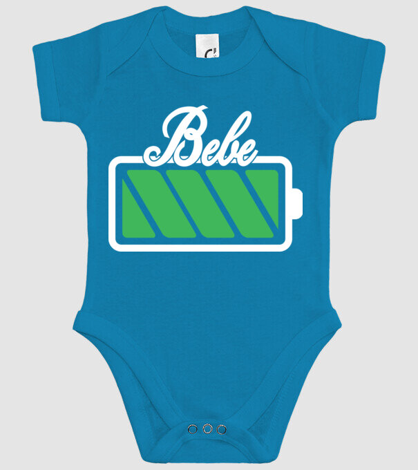 Bebe încărcat model turcoaz pe tricou