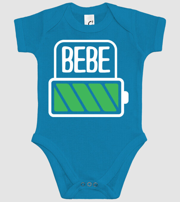 Bebe încărcat model turcoaz pe tricou