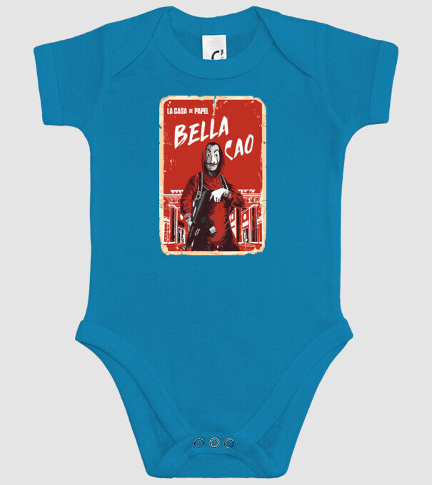 bella ciao poster retro model turcoaz pe tricou