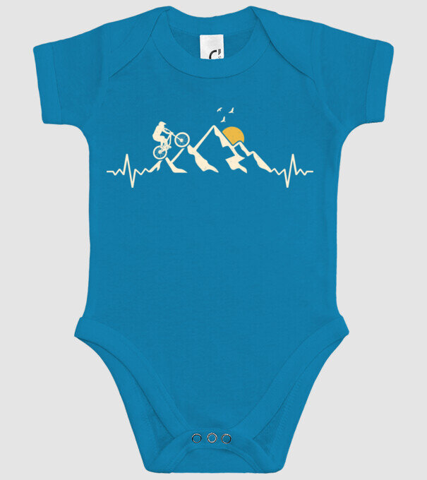 Bike heartbeat model turcoaz pe tricou