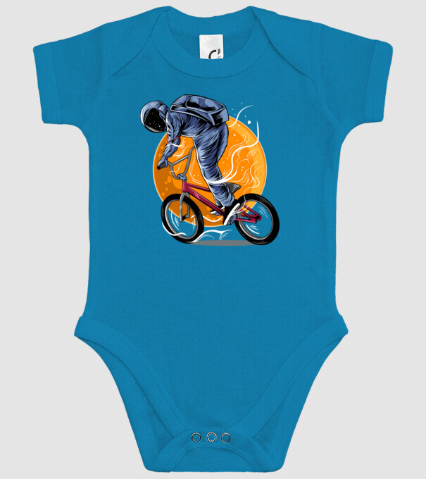 BMX space model turcoaz pe tricou