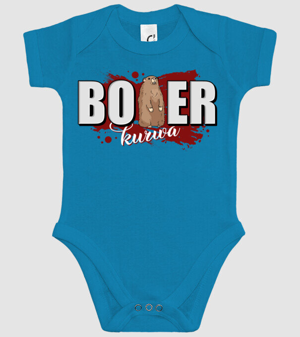 Bober Kurwa model turcoaz pe tricou