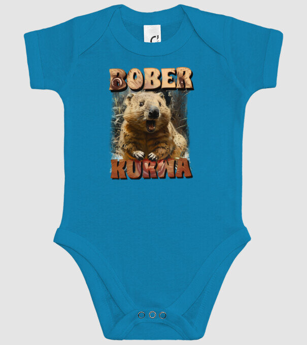BOBER wombat model turcoaz pe tricou