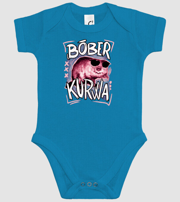 Bóber wtf model turcoaz pe tricou