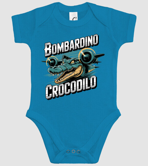 Bombardino Crocodilo 2 model turcoaz pe tricou