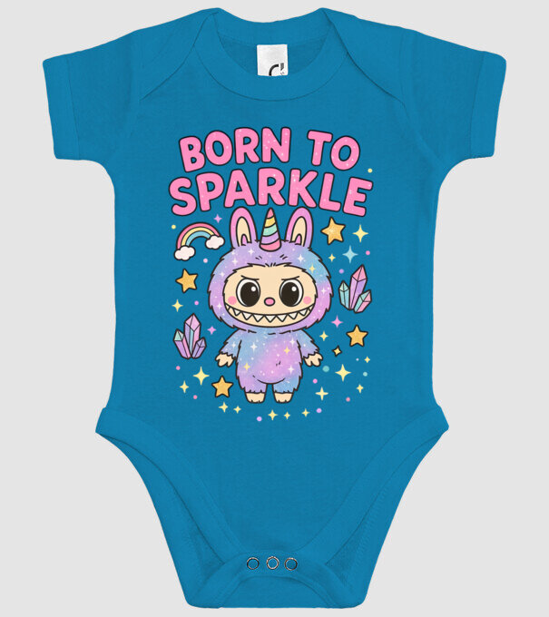 Born to sparkle model turcoaz pe tricou