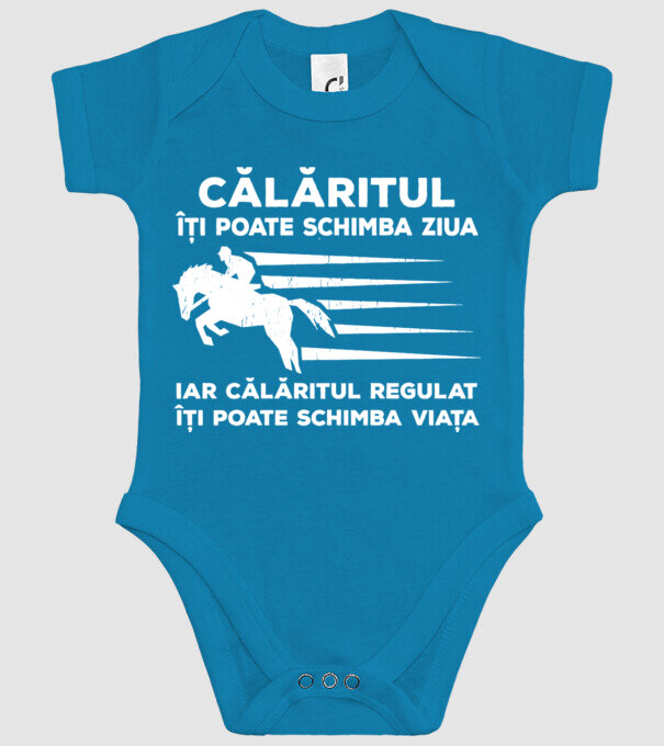 călăritul îți poate schimba ziua, iar călăritul regulat îți poate schimba viața model turcoaz pe tricou