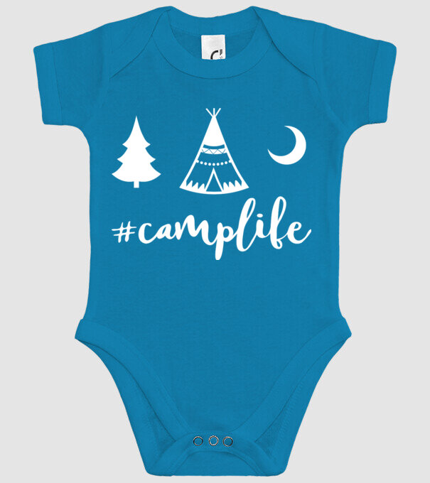 camplife model turcoaz pe tricou