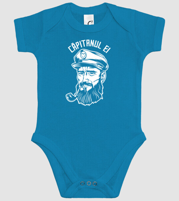 Căpitanul ei model turcoaz pe tricou