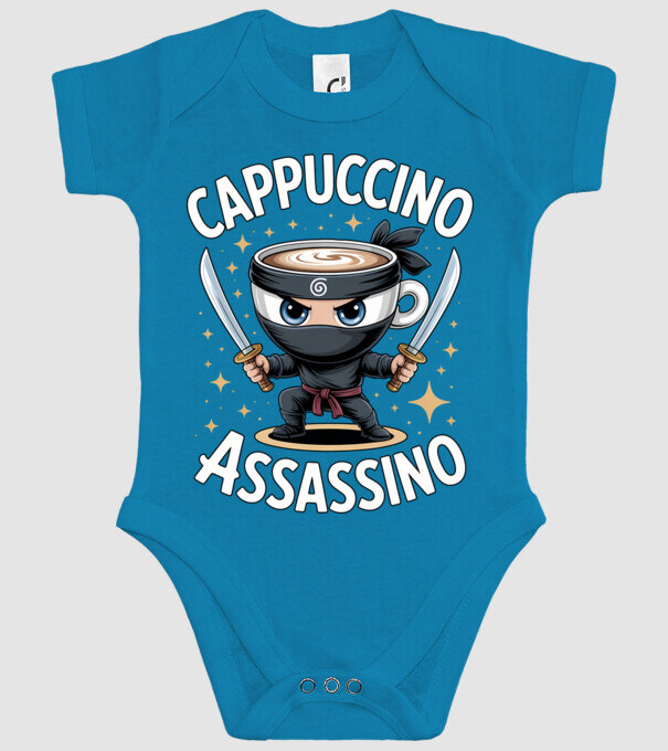 Cappuccino Assassino model turcoaz pe tricou