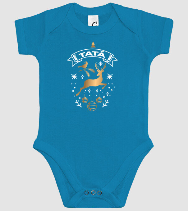 tată christmas model turcoaz pe tricou