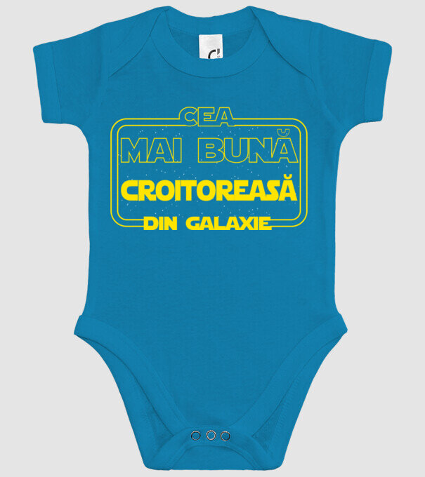 Cea mai bună croitoreasă din galaxie model turcoaz pe tricou