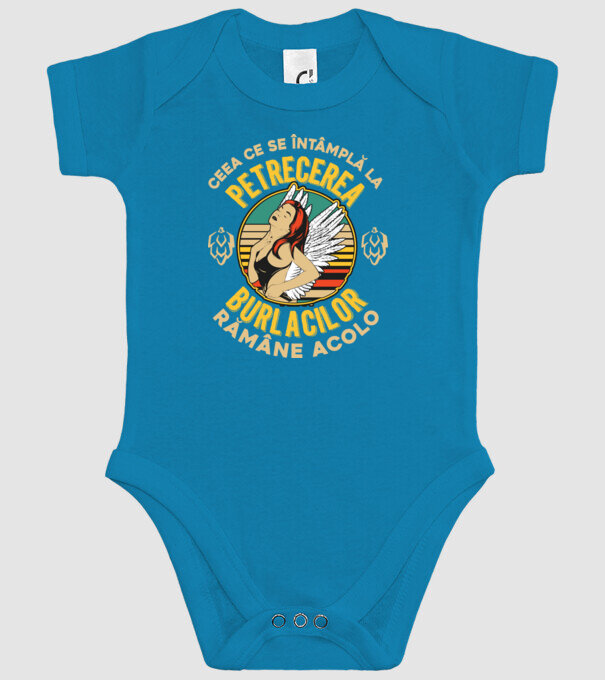 Ceea ce se întâmplă la petrecerea burlacilor rămâne la petrecerea burlacilor model turcoaz pe tricou