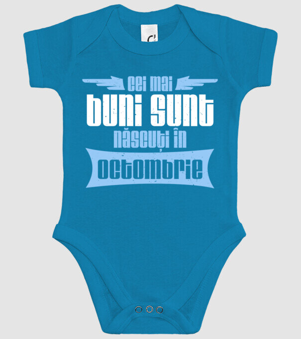 Cei mai buni sunt născuți în octombrie model turcoaz pe tricou
