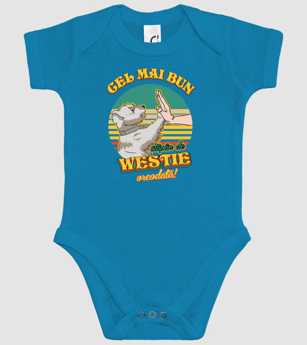 Cel mai bun stăpân de westie vreodată! model turcoaz pe tricou
