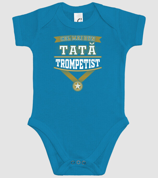 Cel mai bun tată trompetist model turcoaz pe tricou