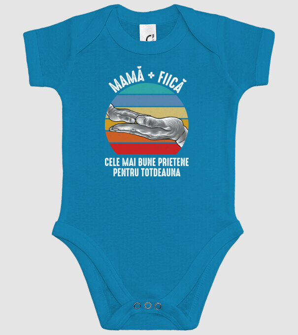 MAMĂ + FIICĂ- Cele mai bune prietene pentru totdeauna model turcoaz pe tricou