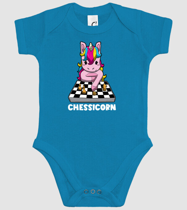 Chessicorn model turcoaz pe tricou