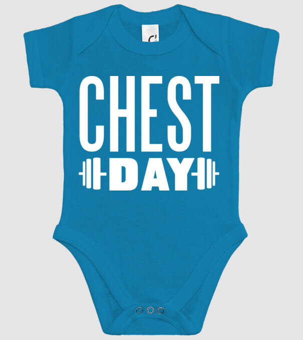 Chest day model turcoaz pe tricou